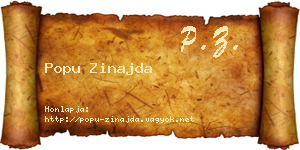 Popu Zinajda névjegykártya